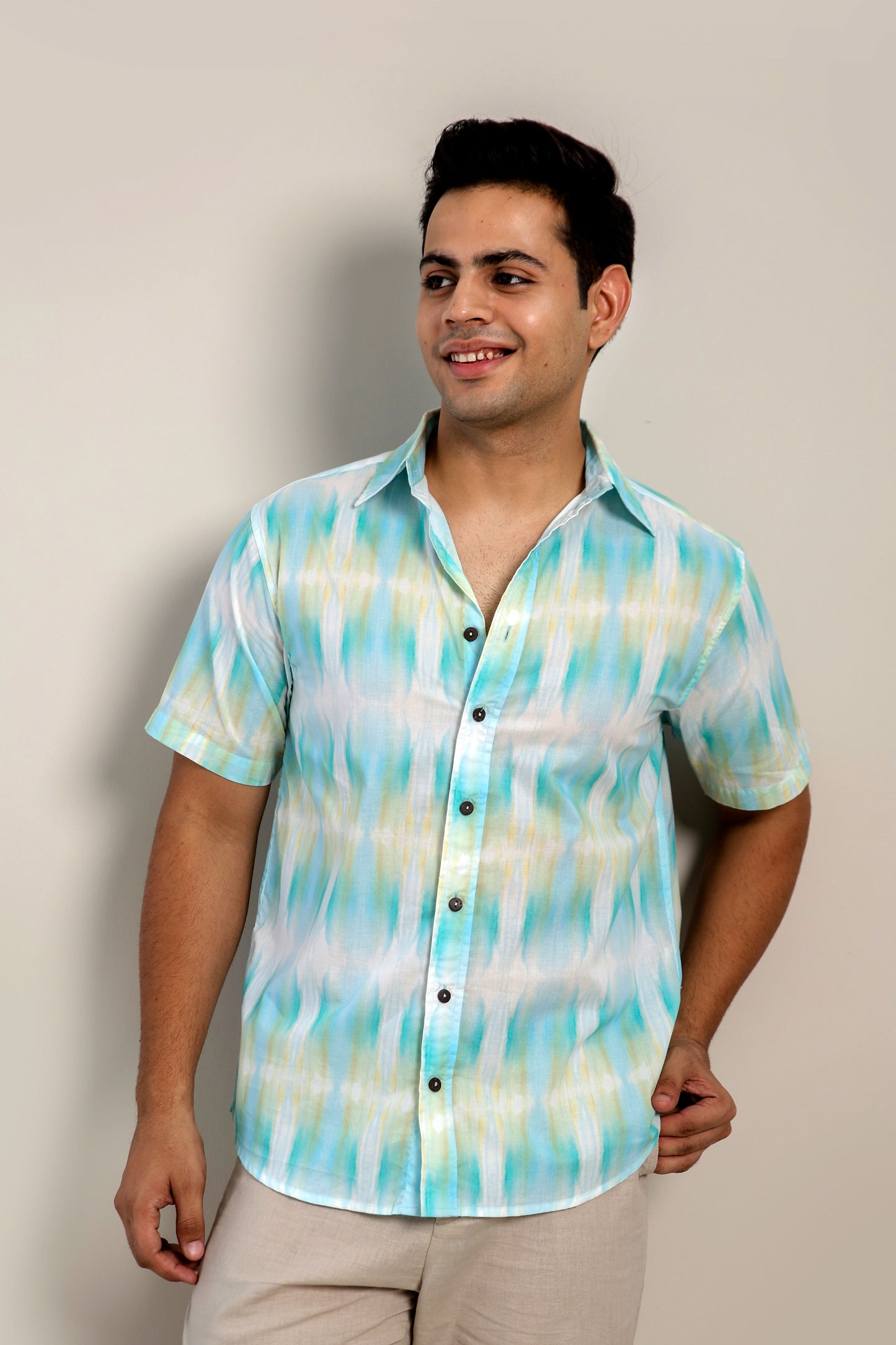 Blue Hawaiian Half Sleeve Shirt