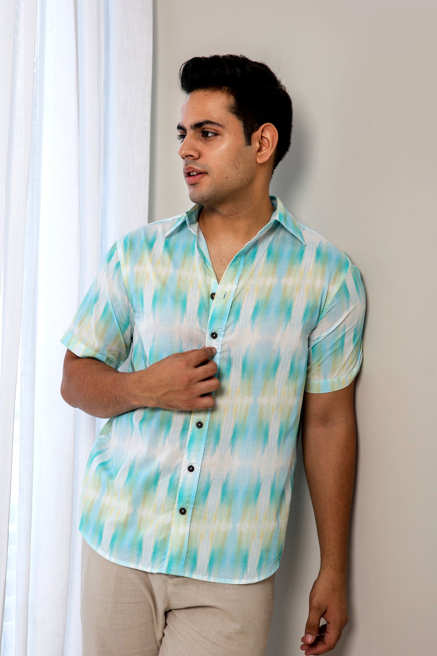 Blue Hawaiian Half Sleeve Shirt