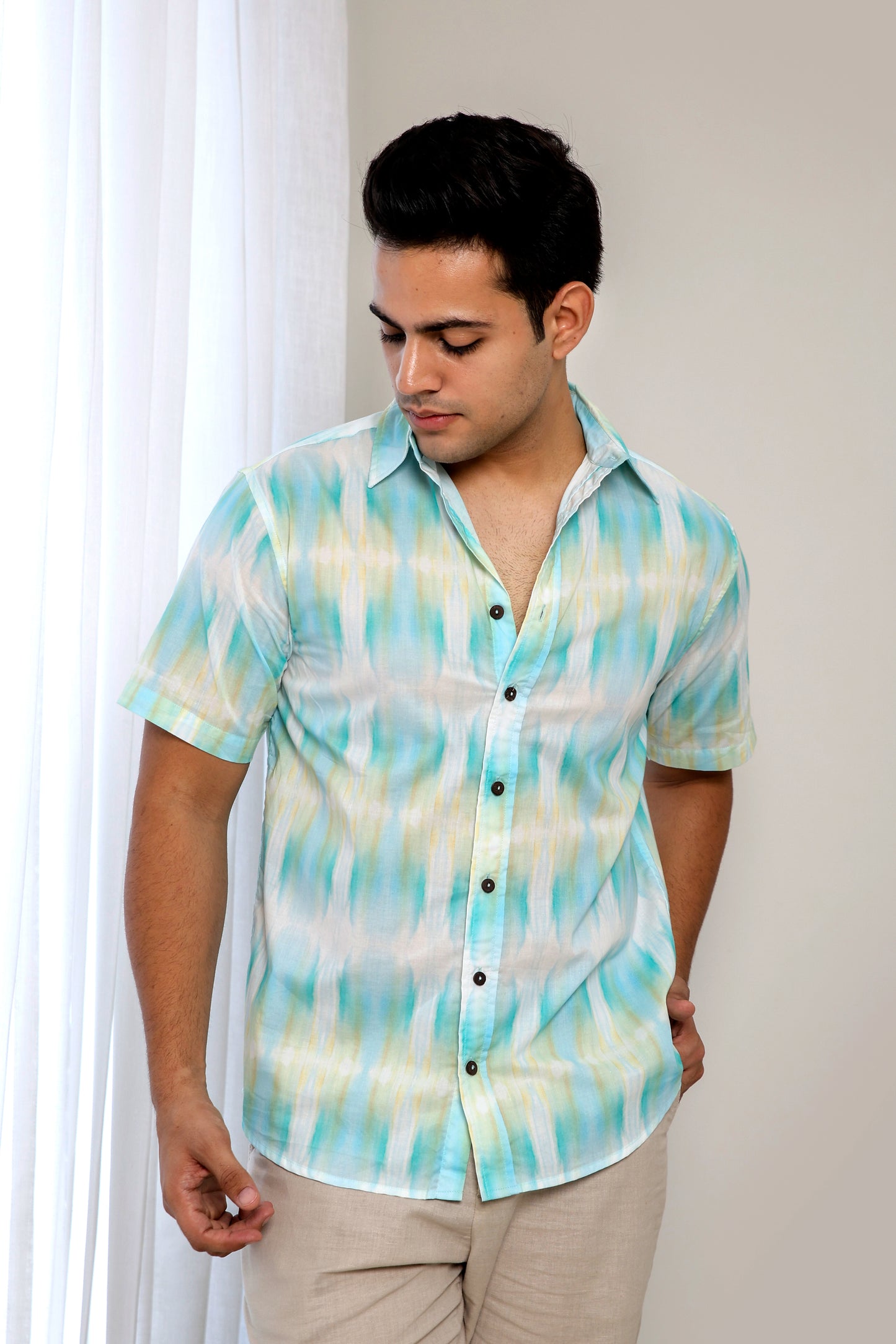 Blue Hawaiian Half Sleeve Shirt