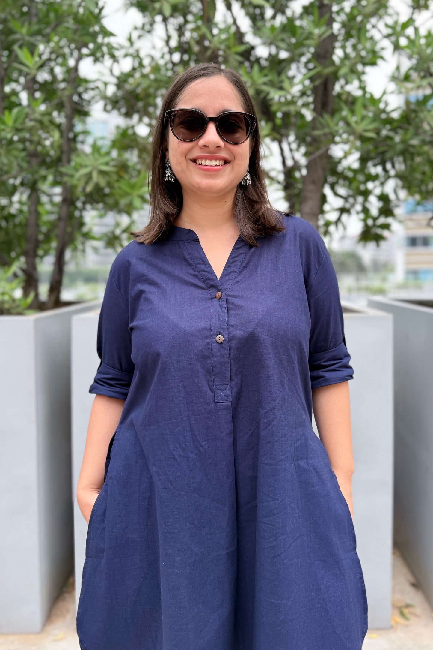 Ink Blue Kurta Co-ord Set