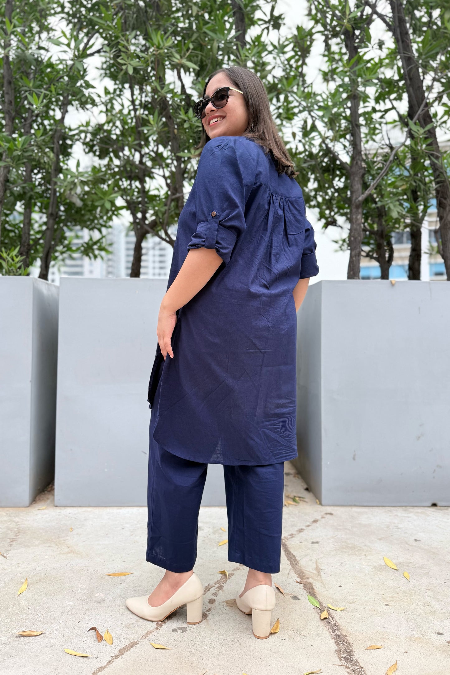 Ink Blue Kurta Co-ord Set