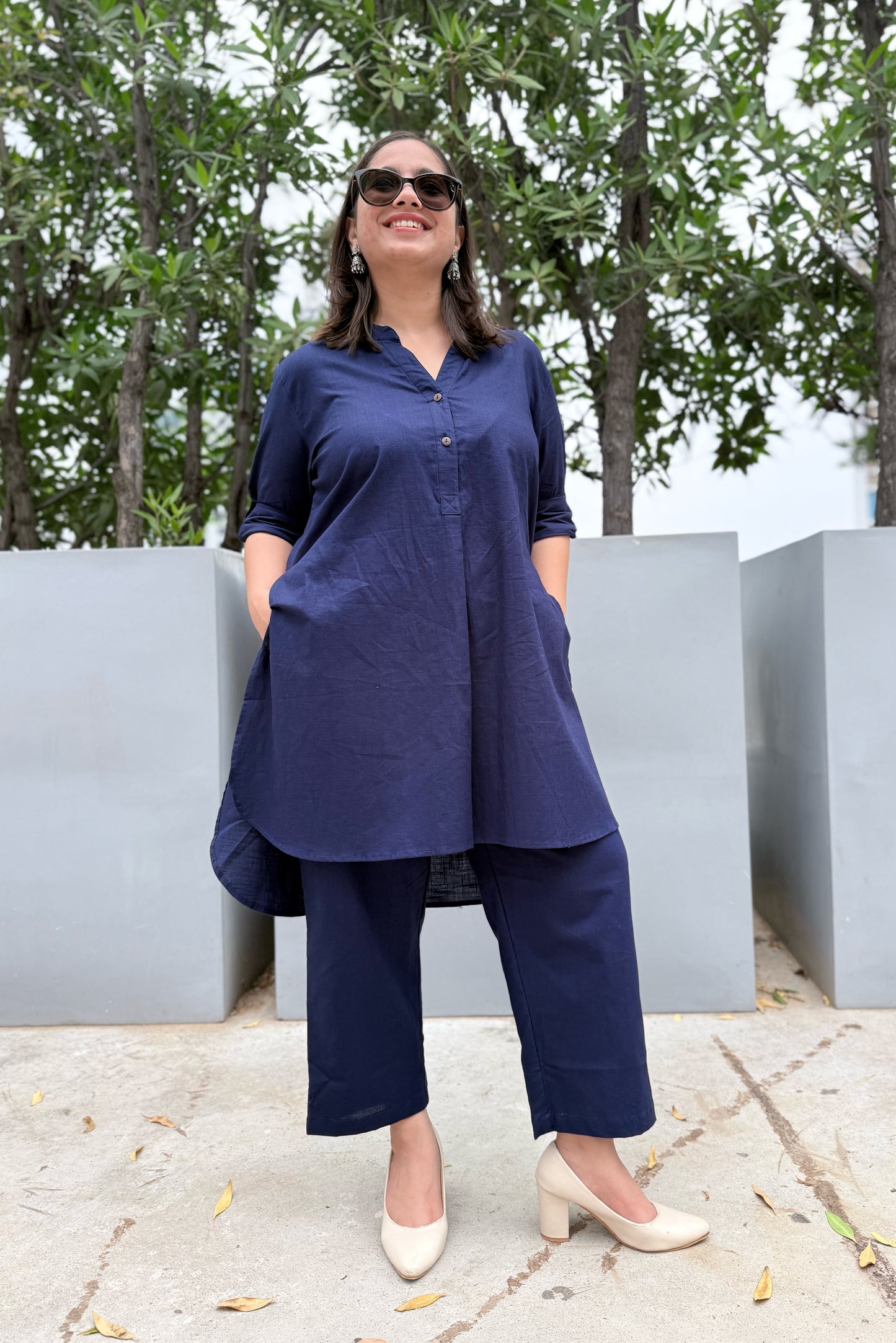 Ink Blue Kurta Co-ord Set