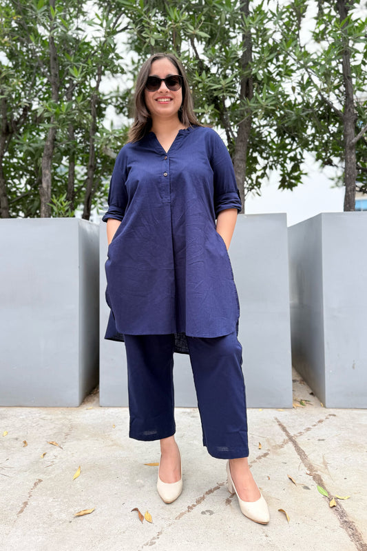 Ink Blue Kurta Co-ord Set
