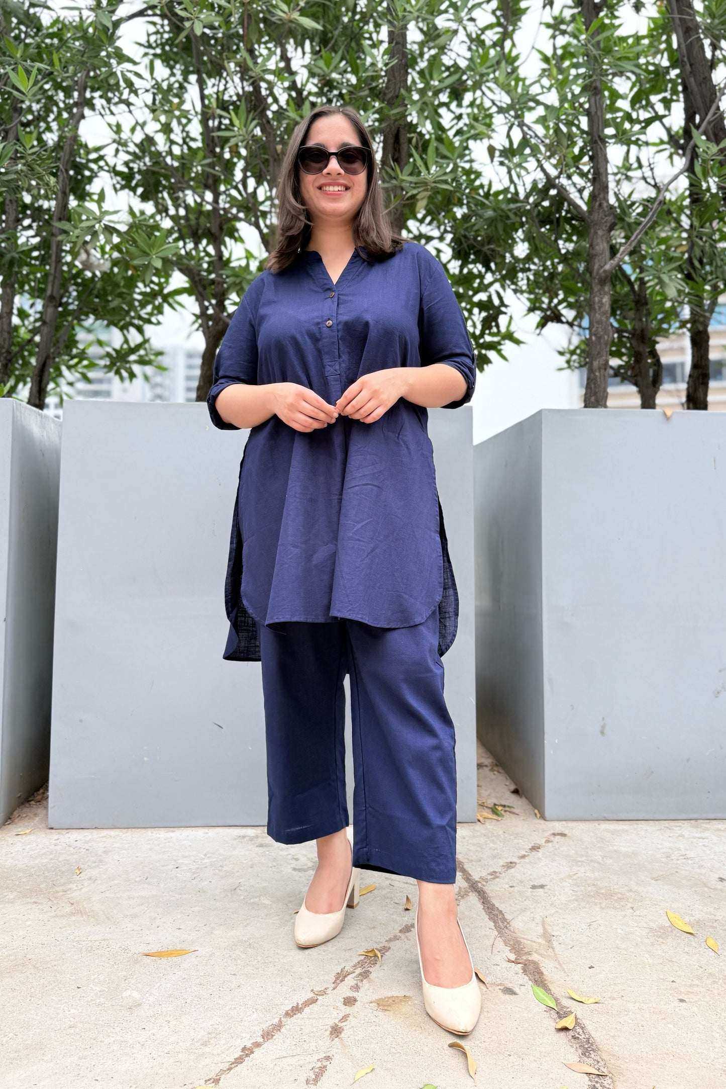Ink Blue Kurta Co-ord Set