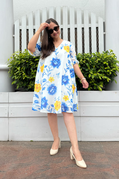 Blue Reverie Short Dress