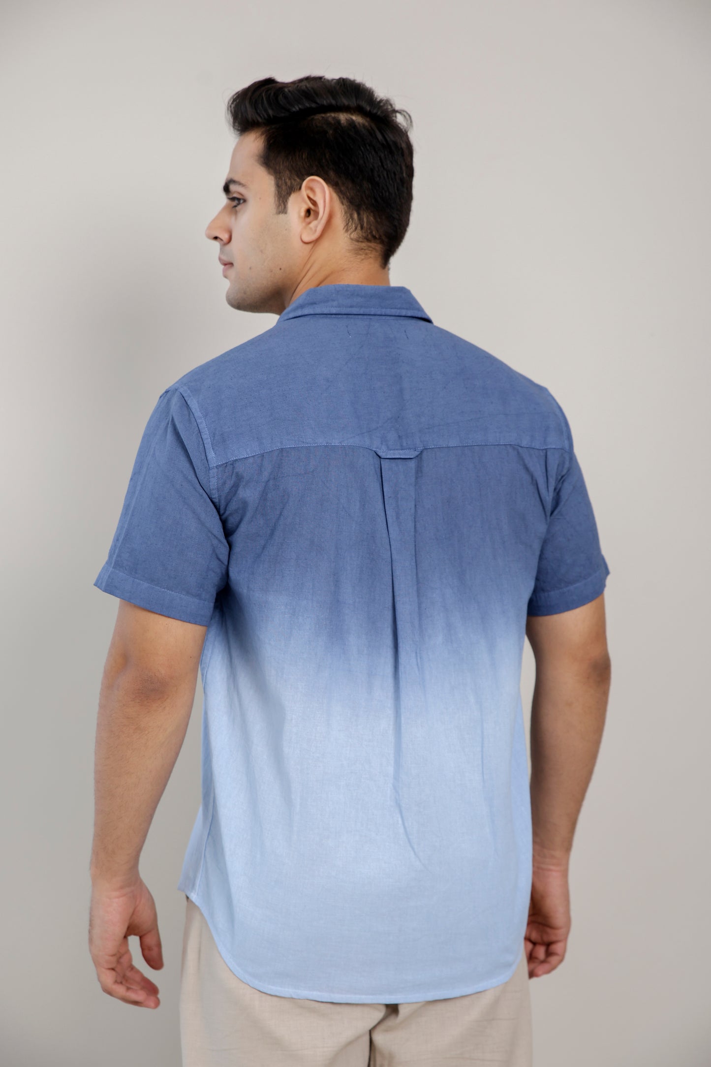 Ocean Blue Half Sleeve Shirt