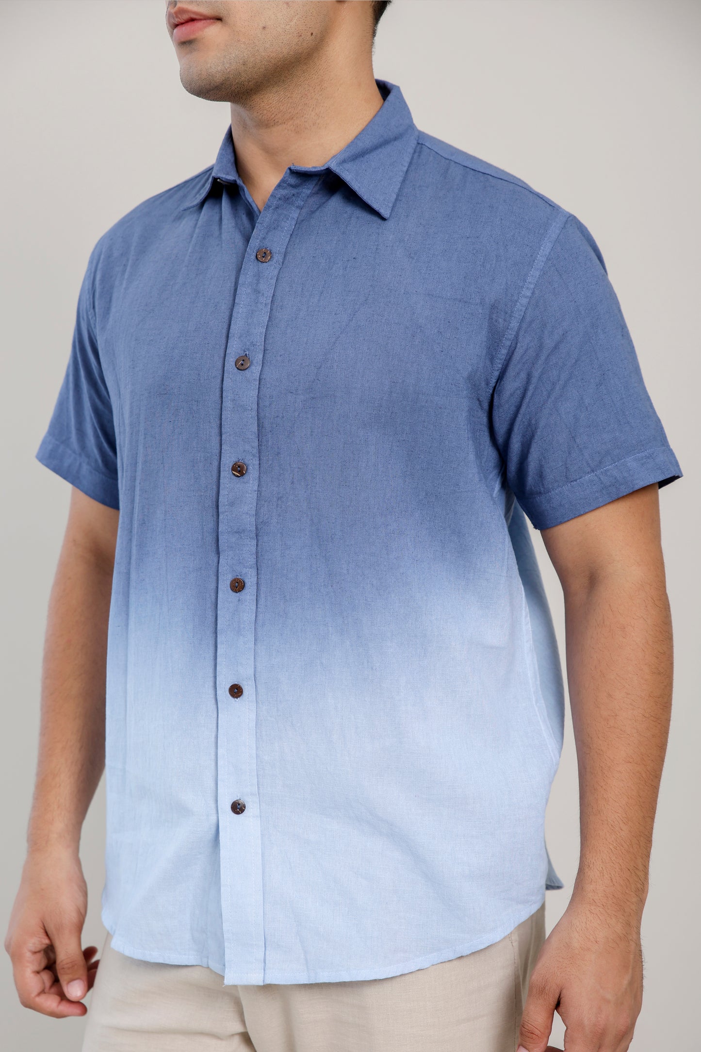 Ocean Blue Half Sleeve Shirt