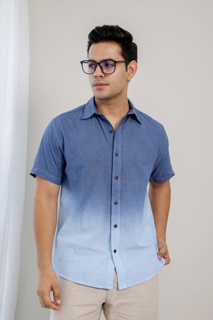 Ocean Blue Half Sleeve Shirt