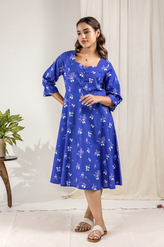 Blue Jamun Sweetheart Dress