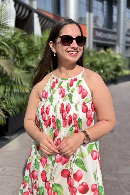Cherry Blast Halter neck Dress