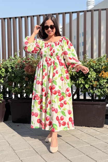 Cherry blast Smocked Dress