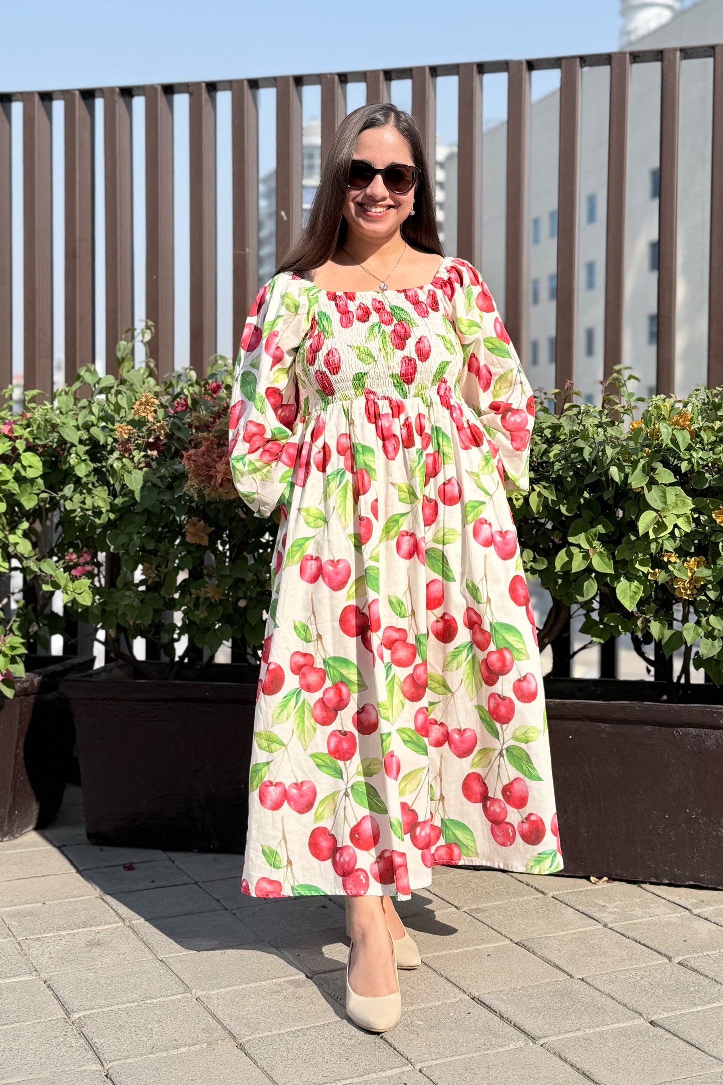 Cherry blast Smocked Dress