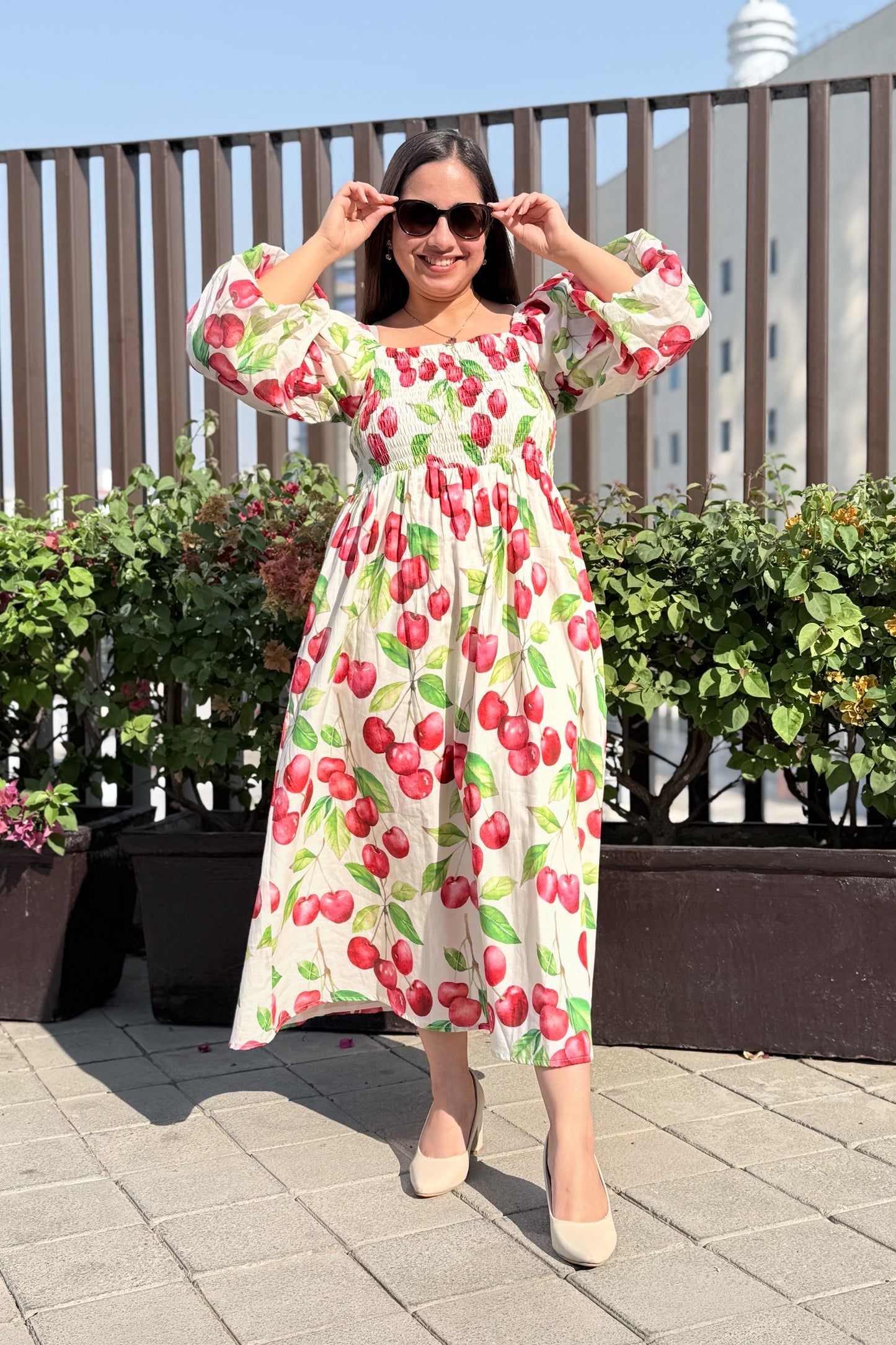 Cherry blast Smocked Dress