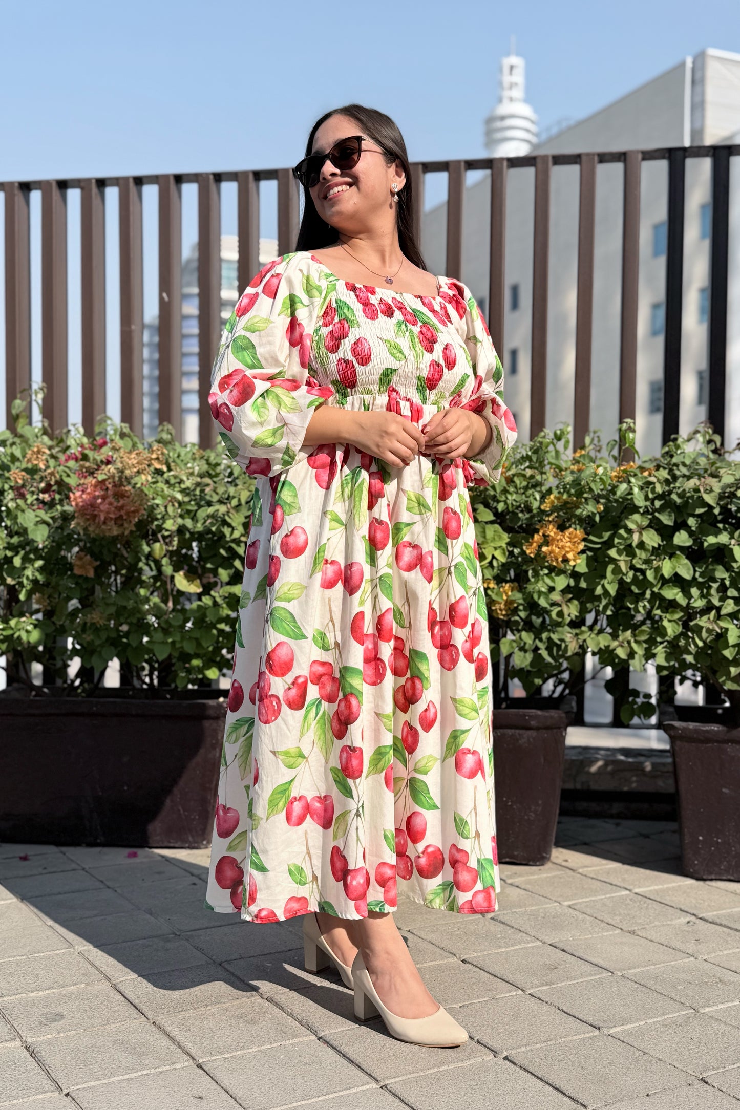 Cherry blast Smocked Dress