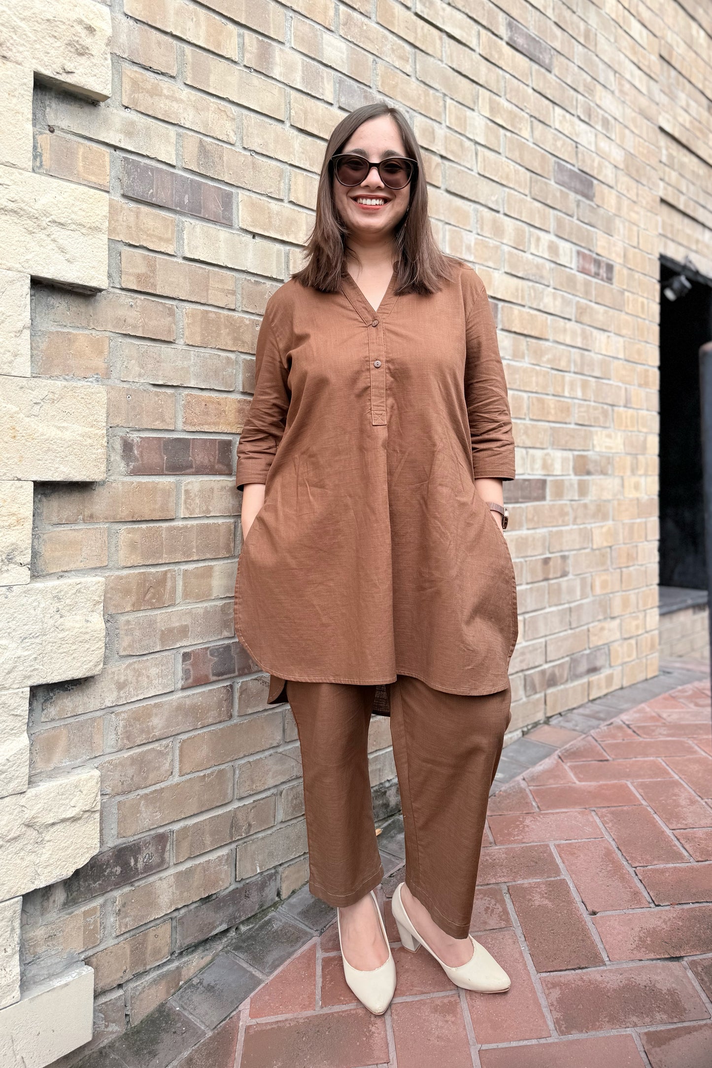 Coffee Brown Kurta Co-ord Set