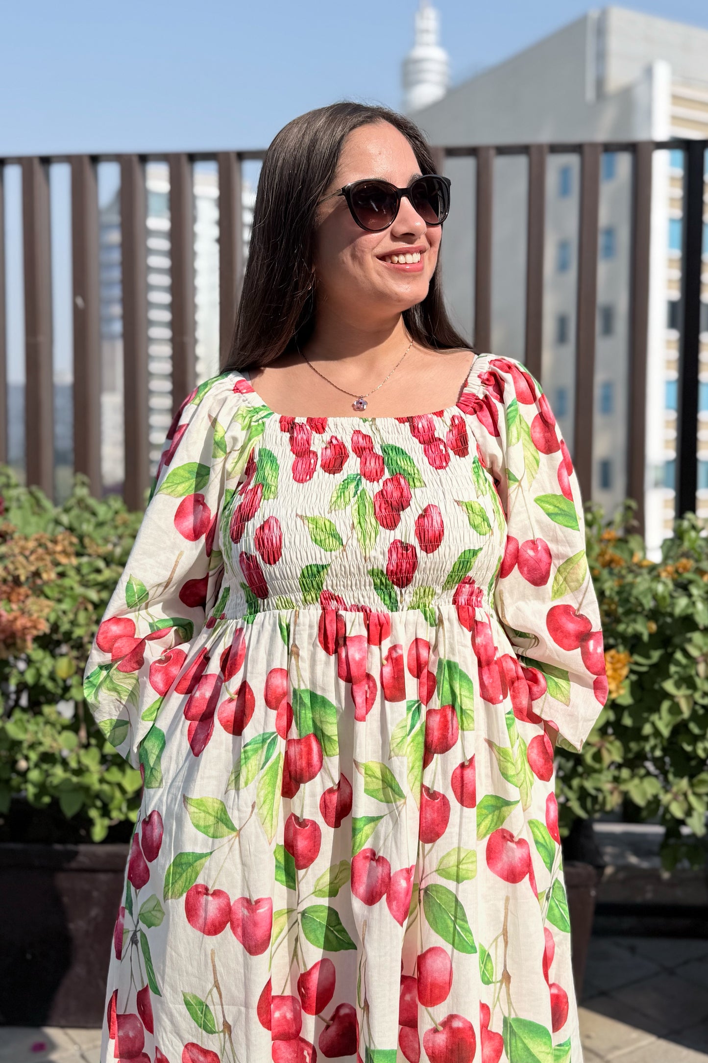 Cherry blast Smocked Dress
