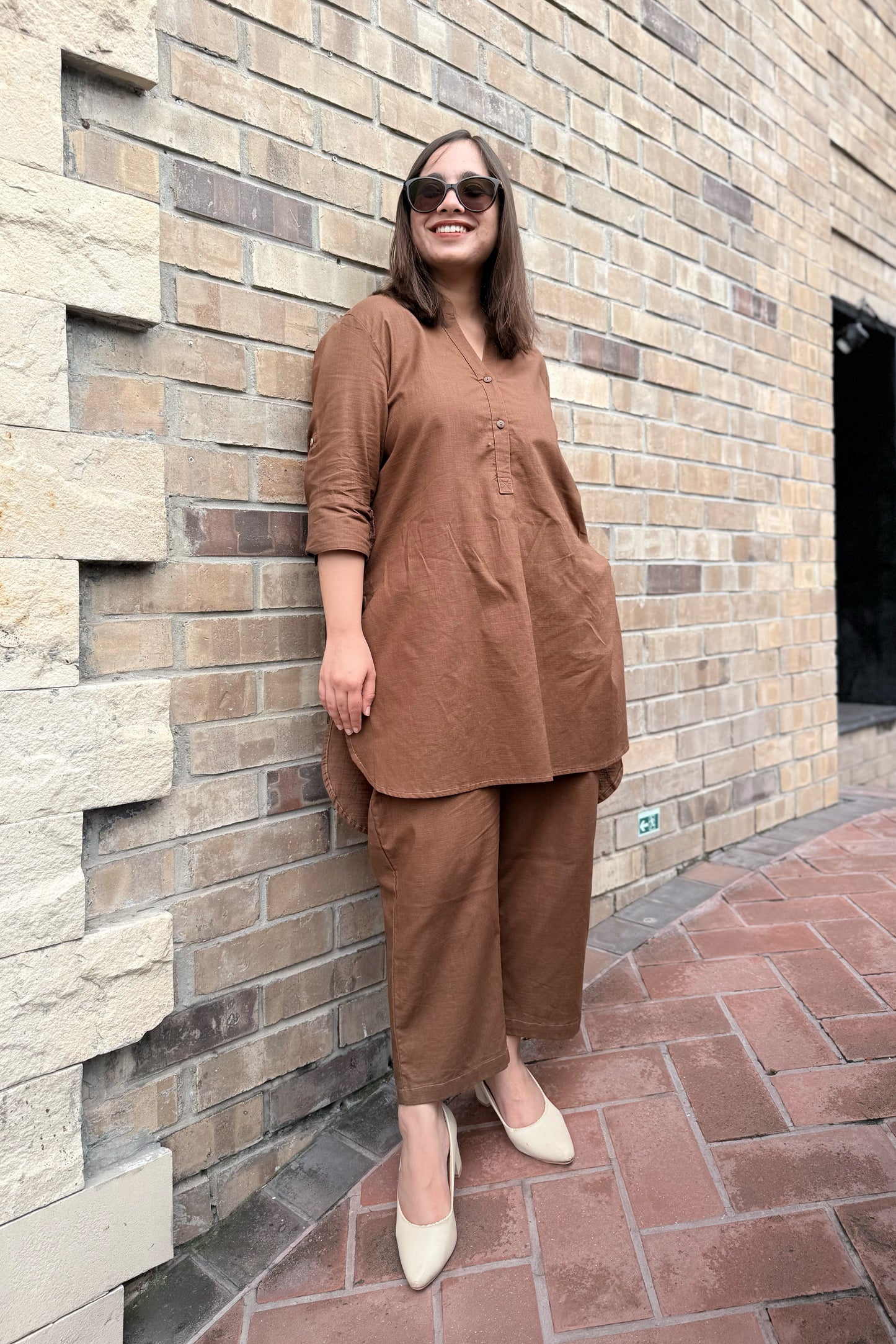 Coffee Brown Kurta Co-ord Set