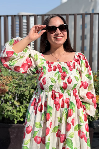 Cherry blast Smocked Dress
