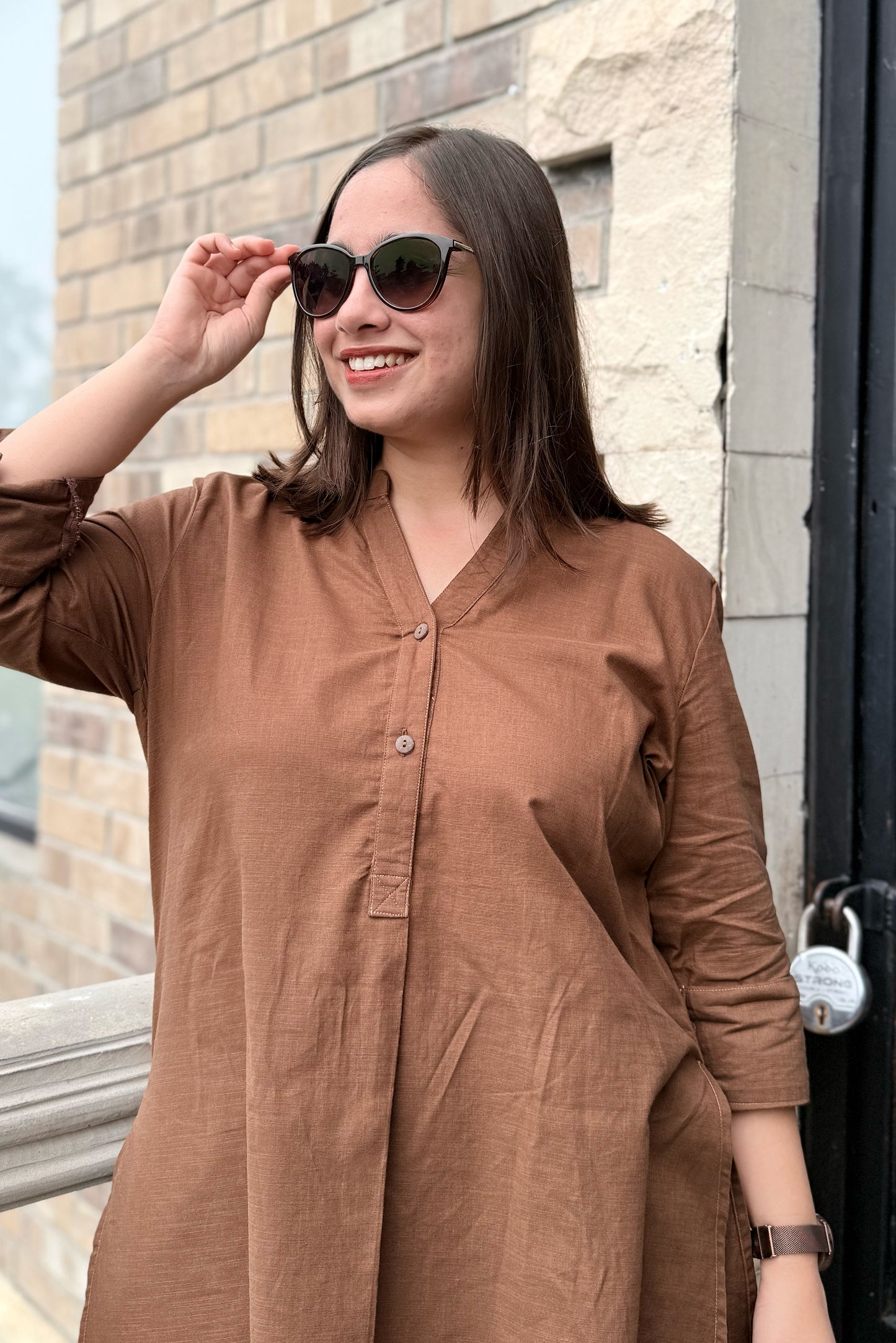 Coffee Brown Kurta Co-ord Set