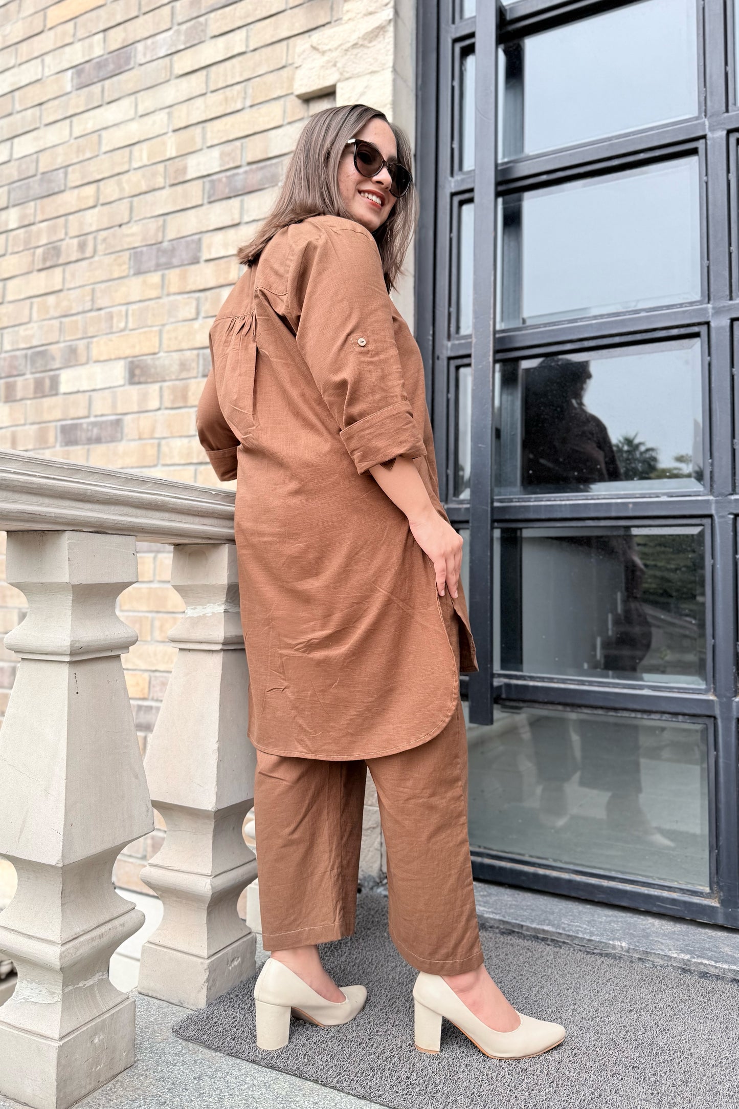 Coffee Brown Kurta Co-ord Set