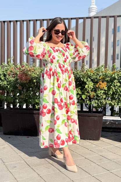 Cherry blast Smocked Dress
