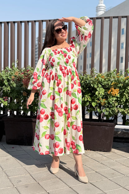 Cherry blast Smocked Dress