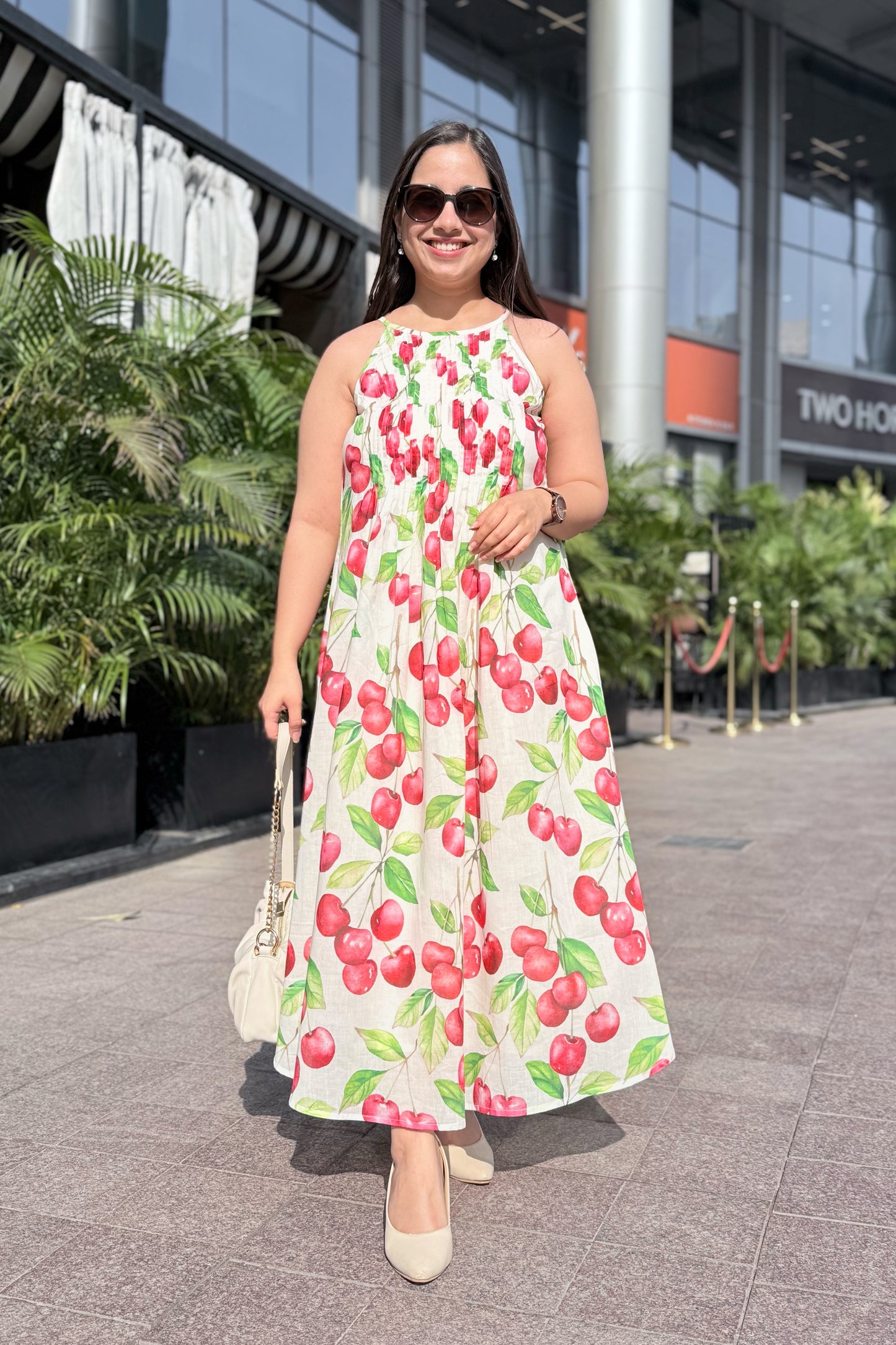 Cherry Blast Halter neck Dress