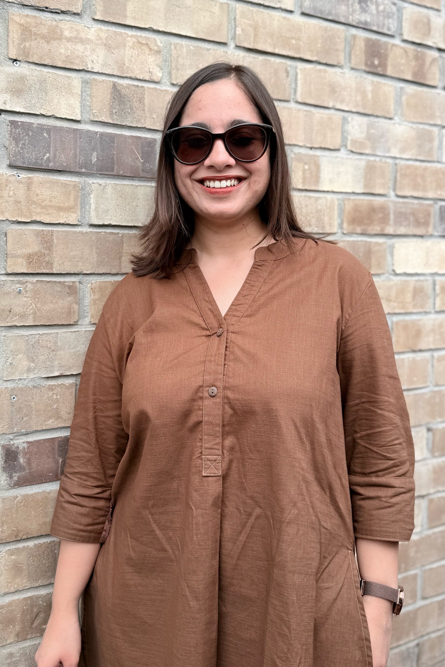 Coffee Brown Kurta Co-ord Set