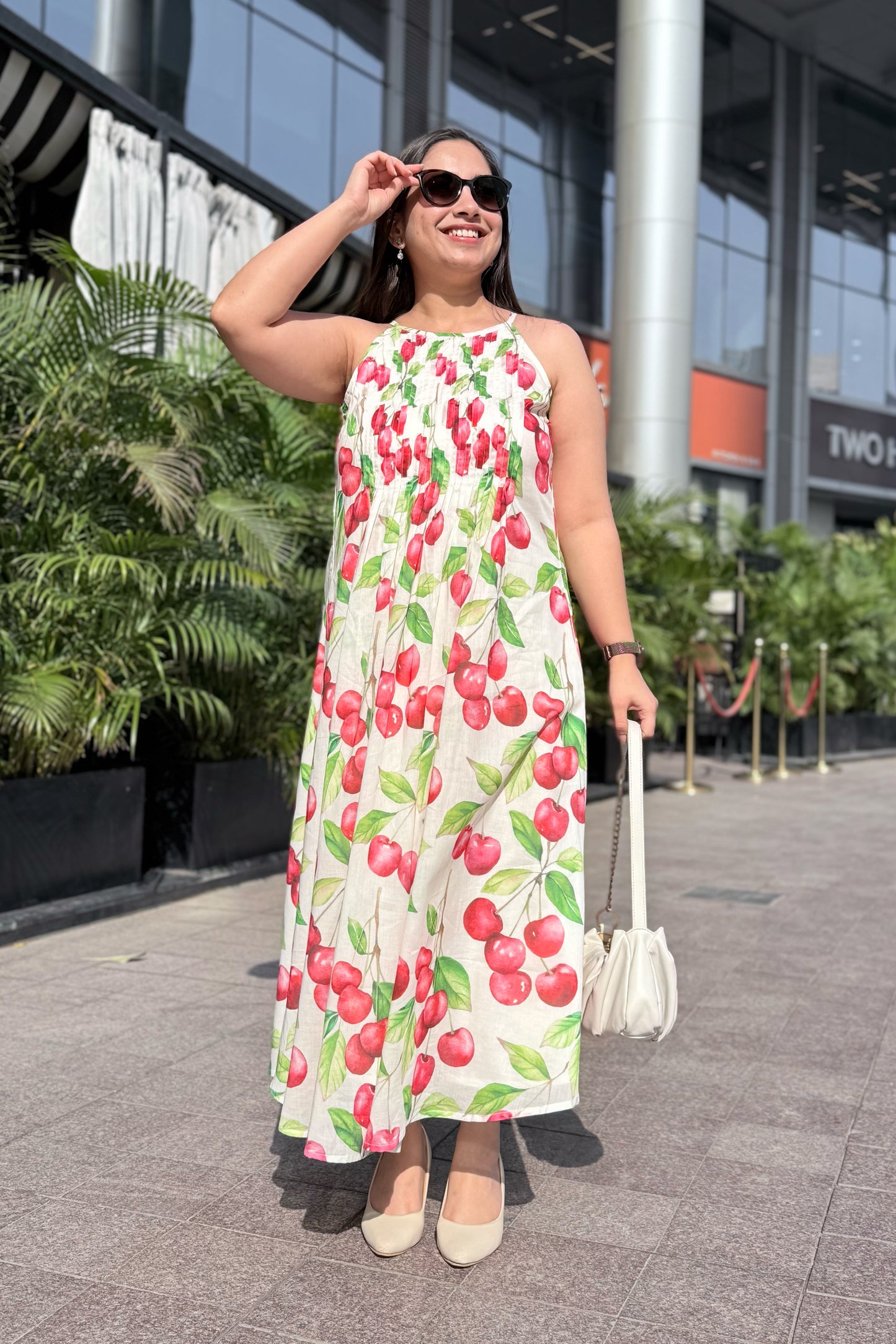 Cherry Blast Halter neck Dress
