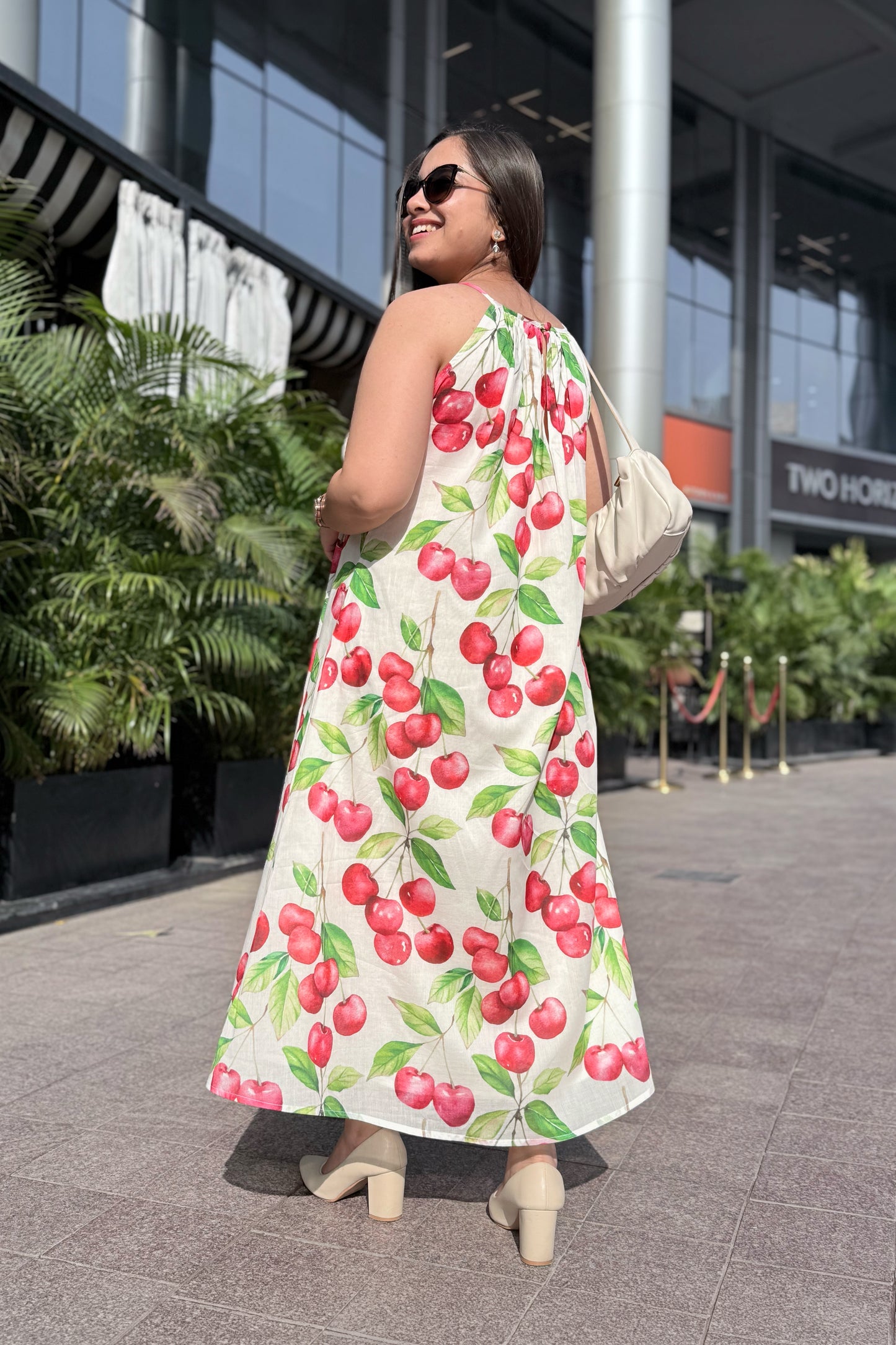 Cherry Blast Halter neck Dress