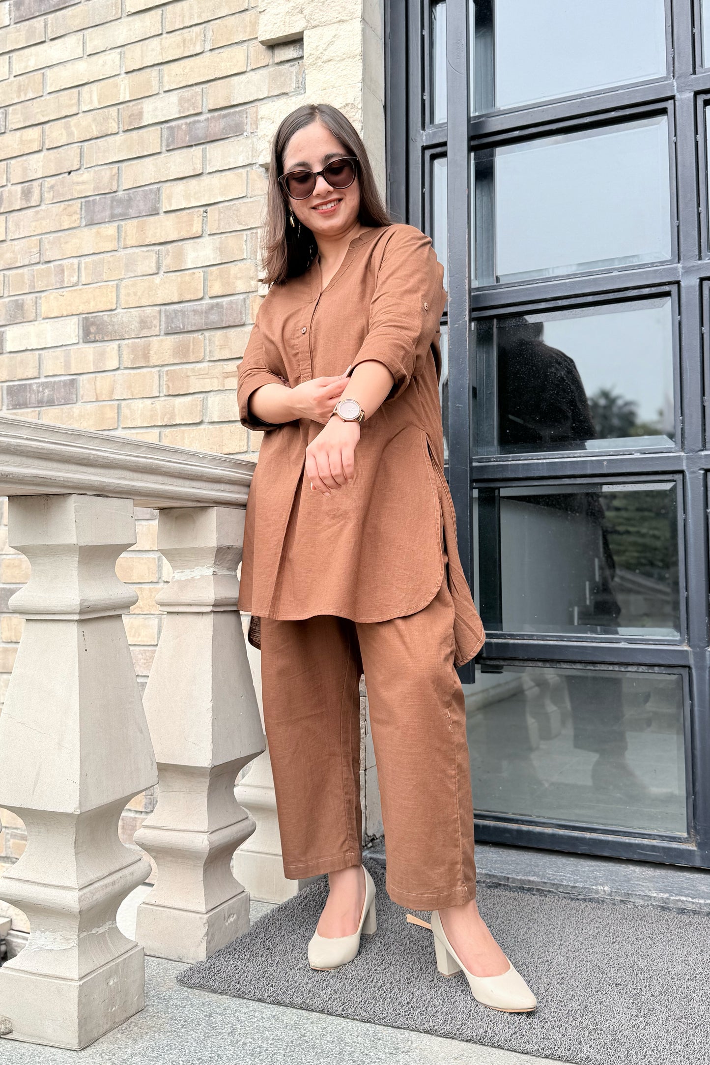 Coffee Brown Kurta Co-ord Set