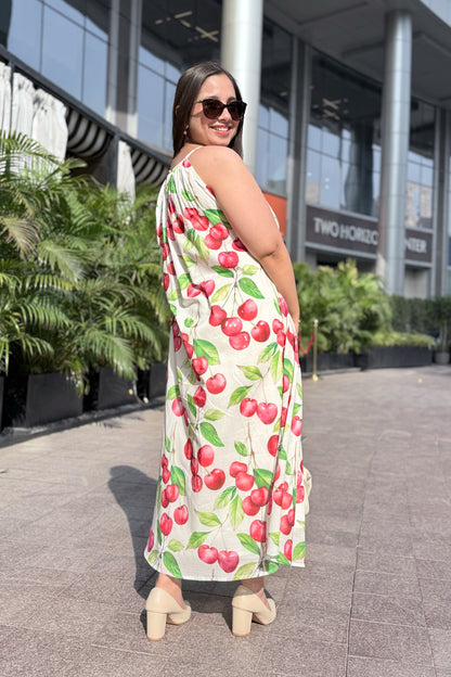 Cherry Blast Halter neck Dress