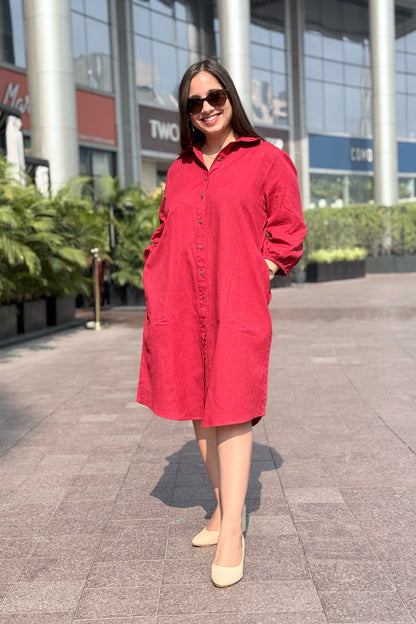 Cherry Crush Shirt Dress