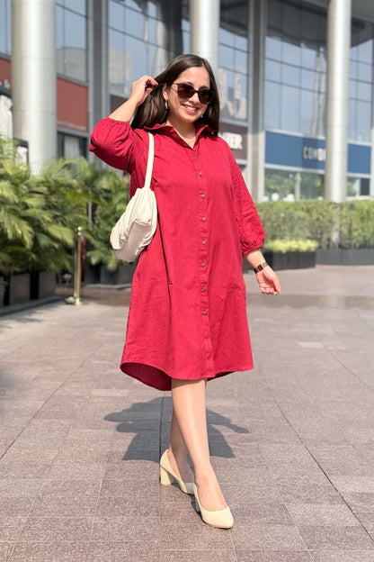 Cherry Crush Shirt Dress