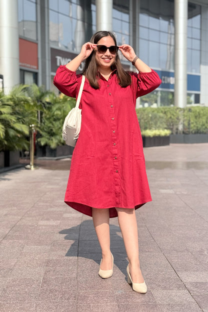 Cherry Crush Shirt Dress