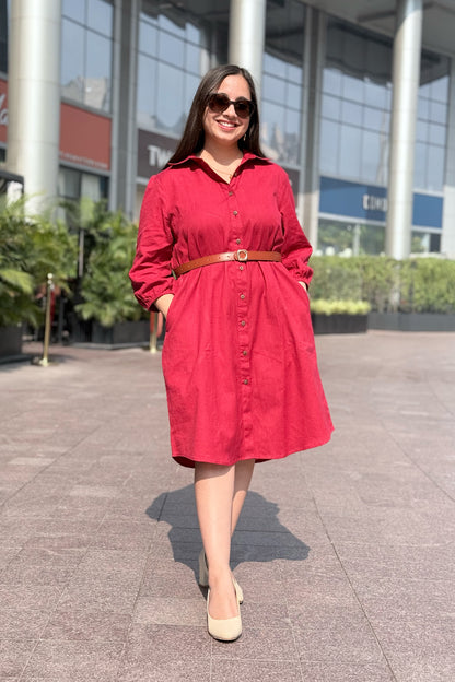 Cherry Crush Shirt Dress