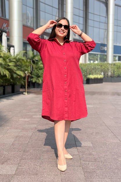 Cherry Crush Shirt Dress