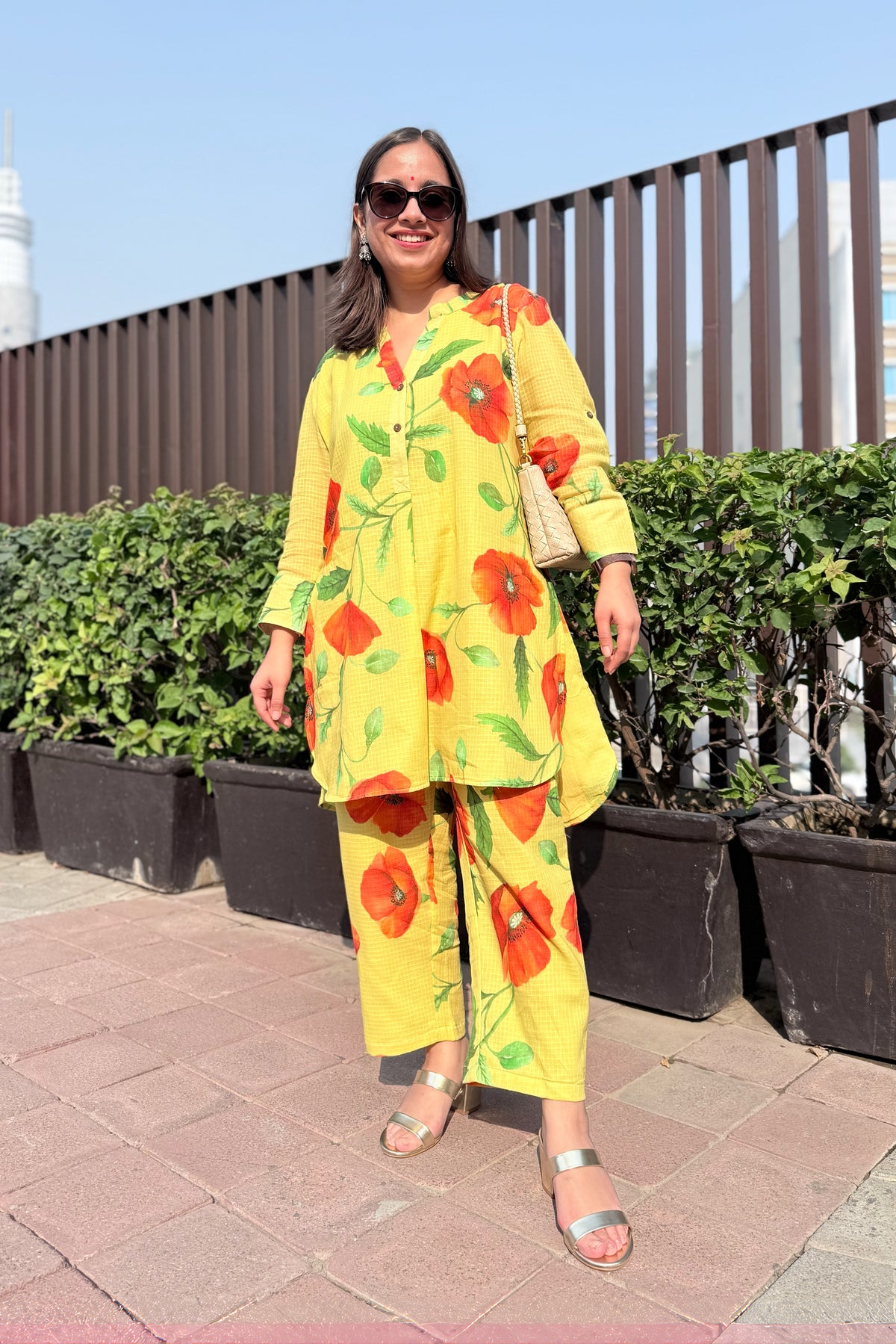 Poppy Garden Kurta Co-ord Set