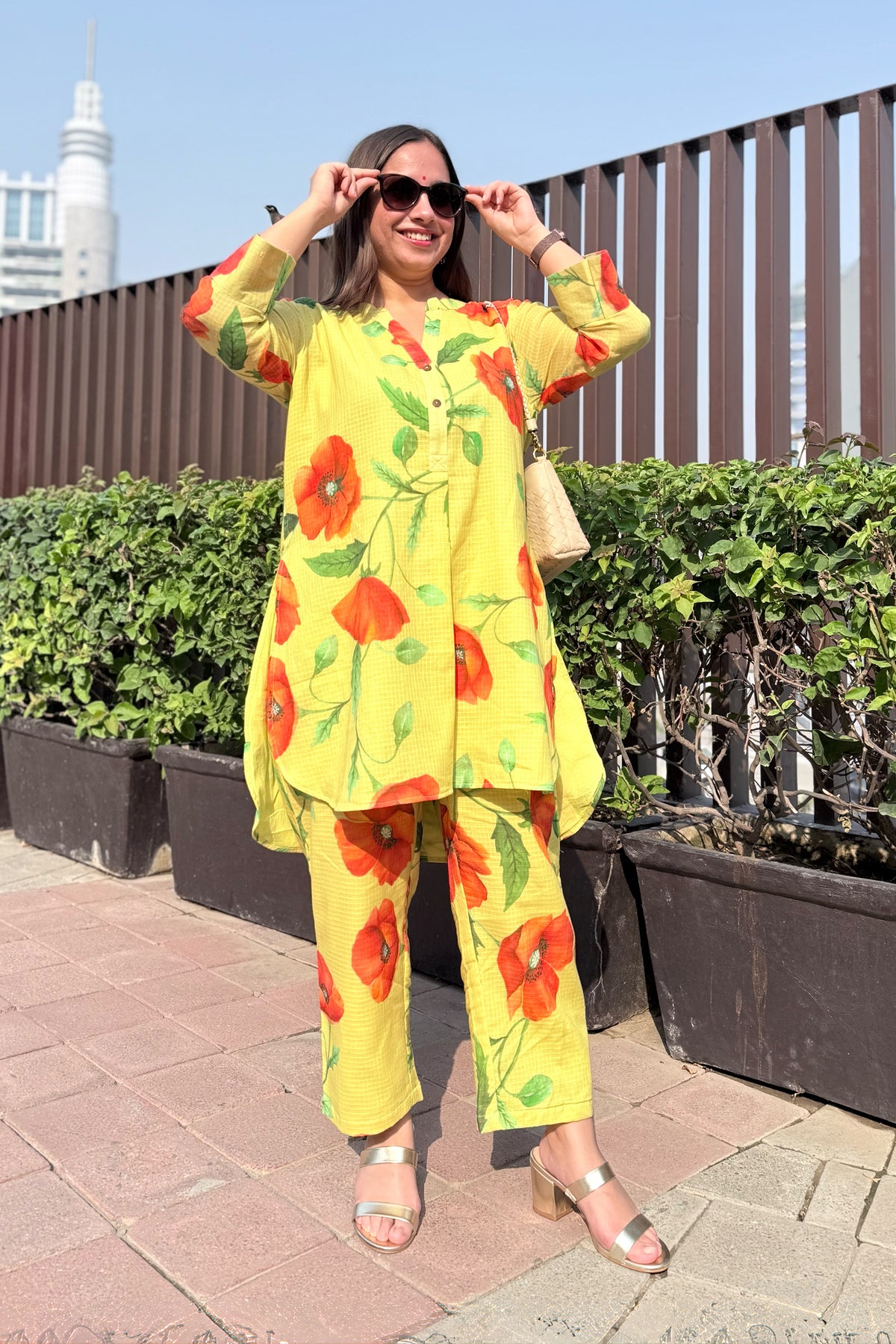 Poppy Garden Kurta Co-ord Set