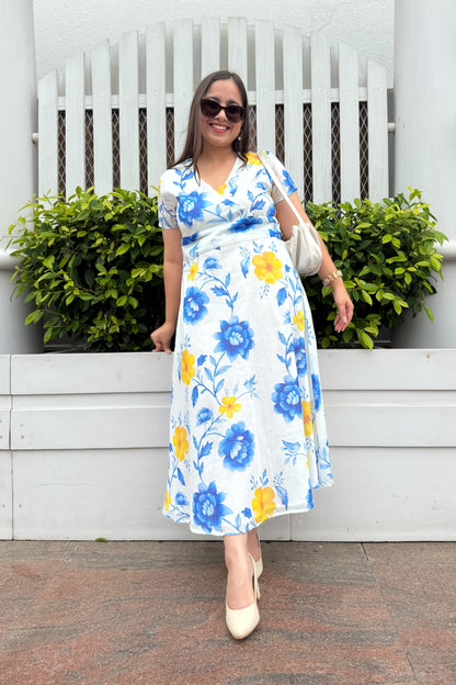 Blue Reverie Midi Dress