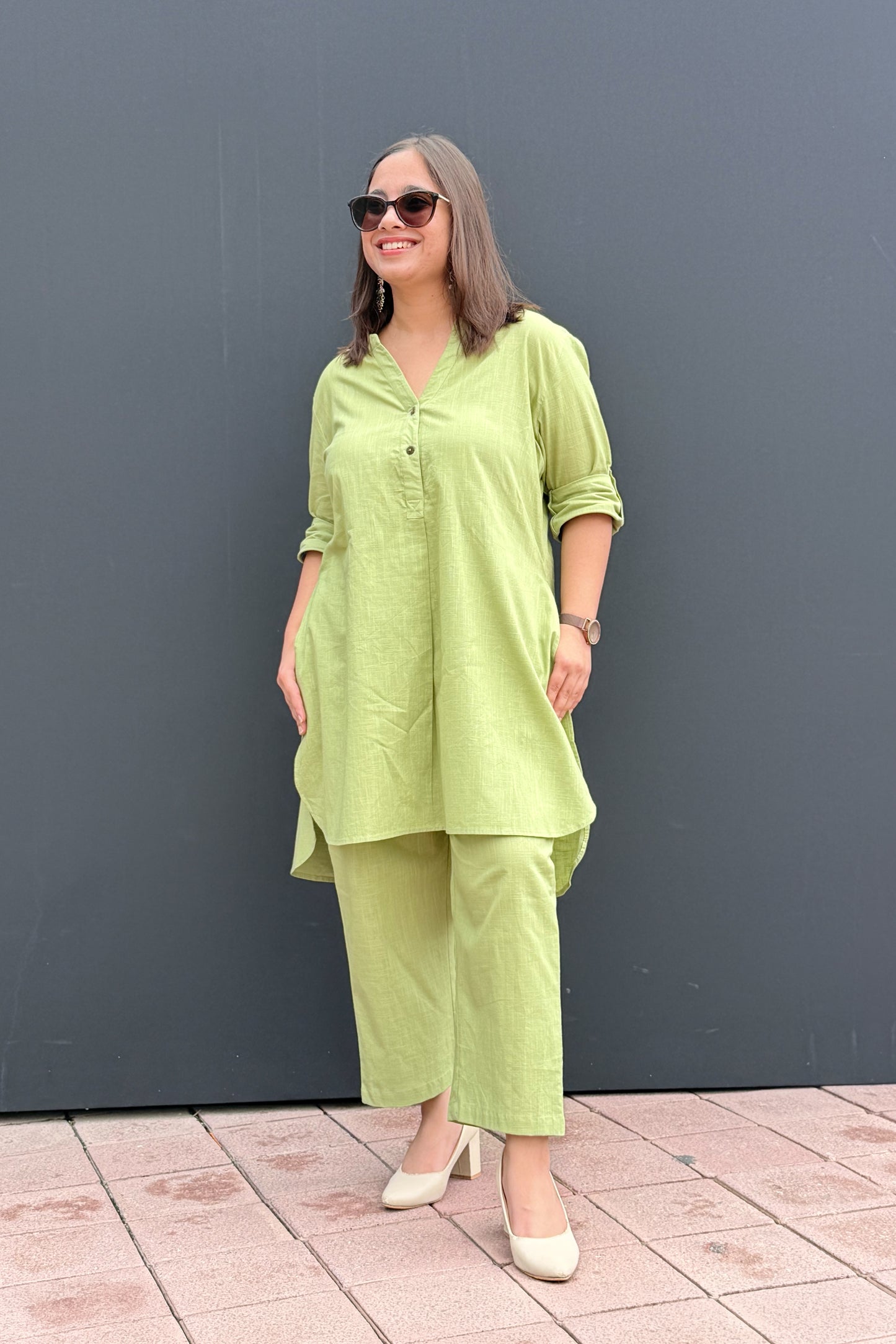 Pista Green Kurta Co-ord Set
