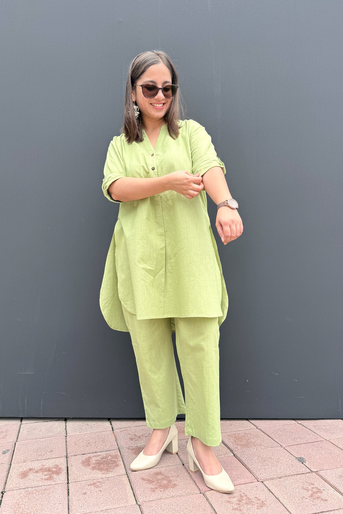 Pista Green Kurta Co-ord Set