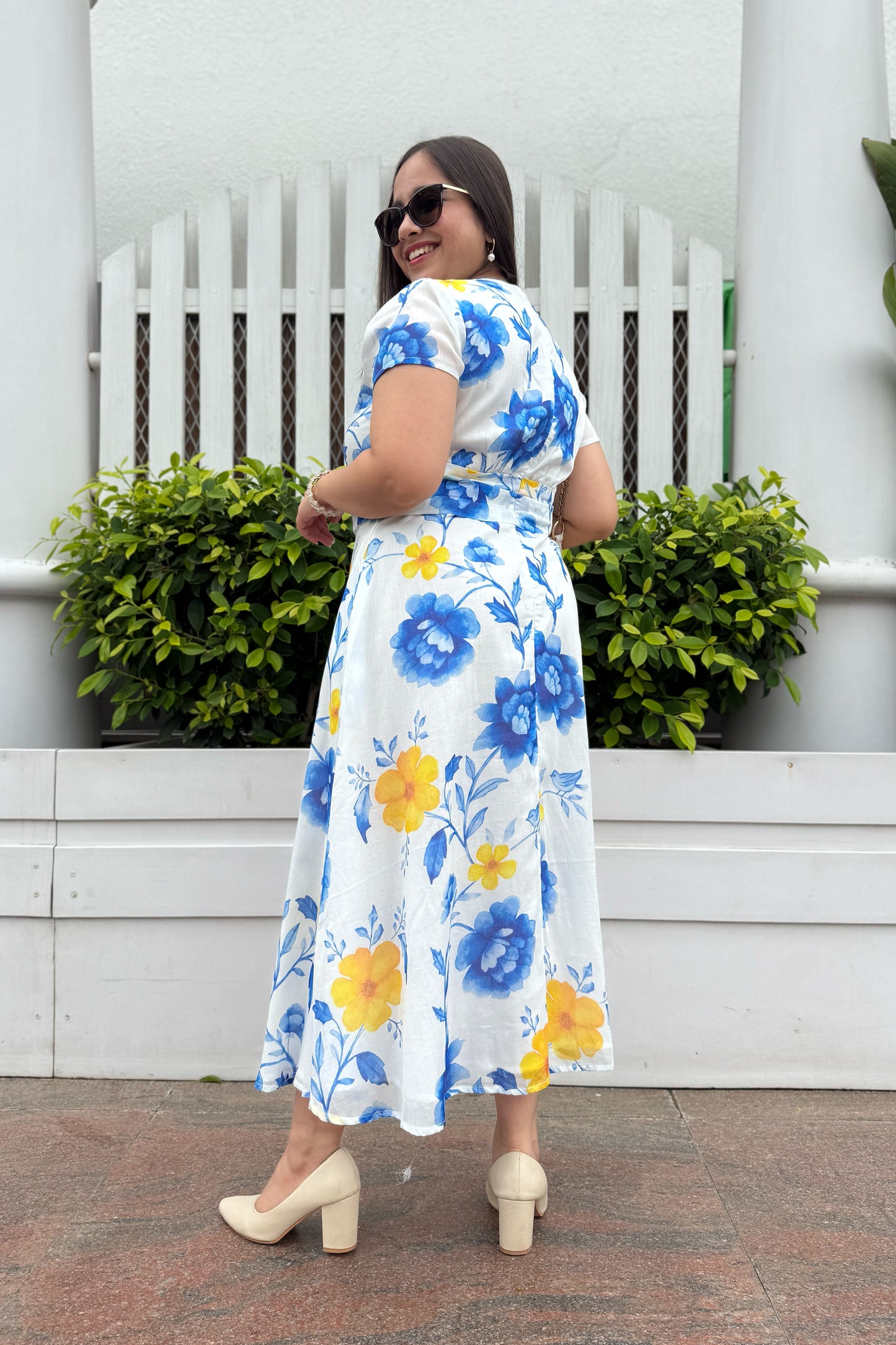 Blue Reverie Midi Dress