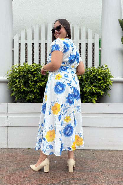 Blue Reverie Midi Dress