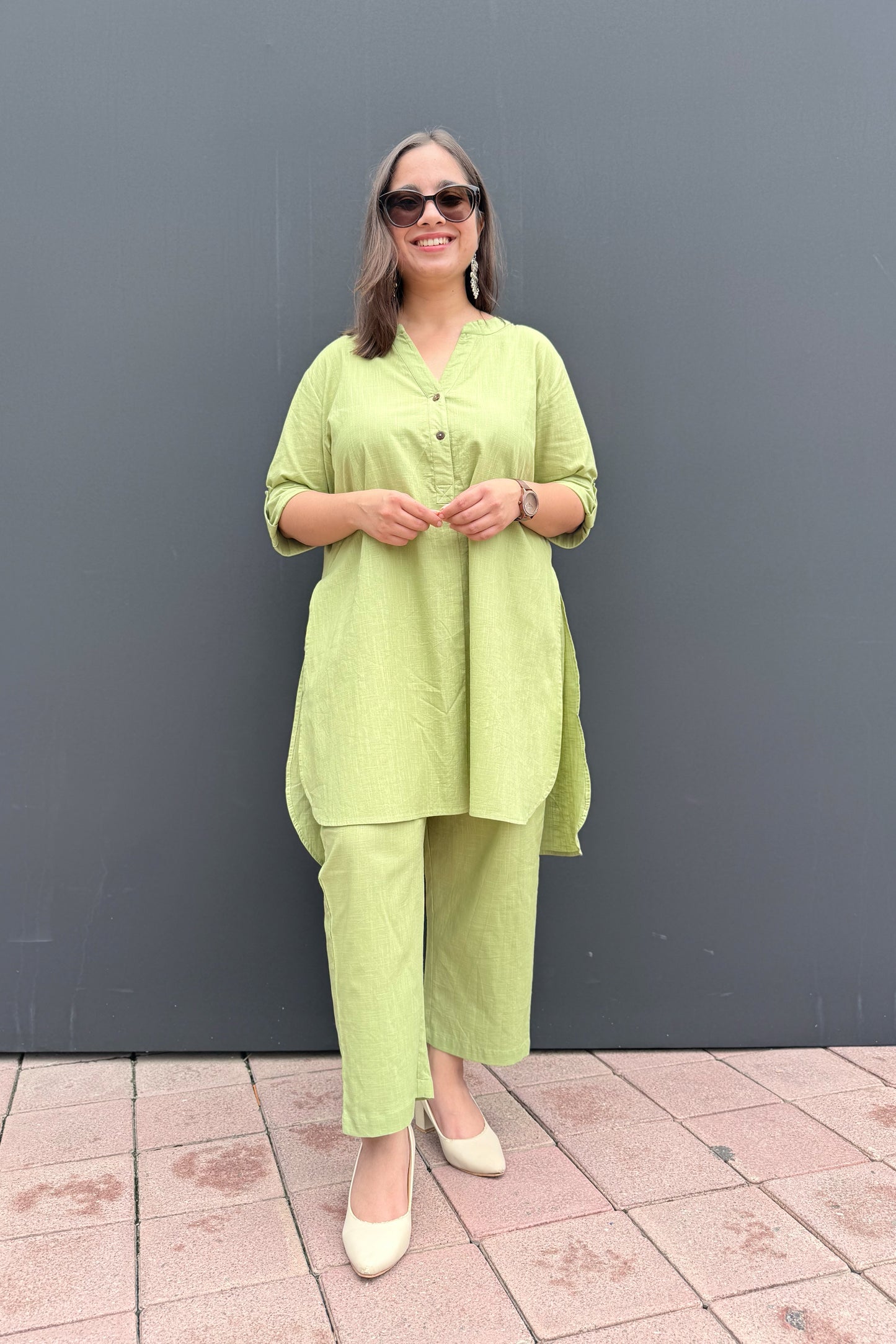 Pista Green Kurta Co-ord Set