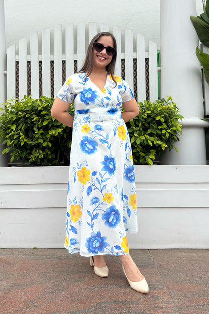Blue Reverie Midi Dress