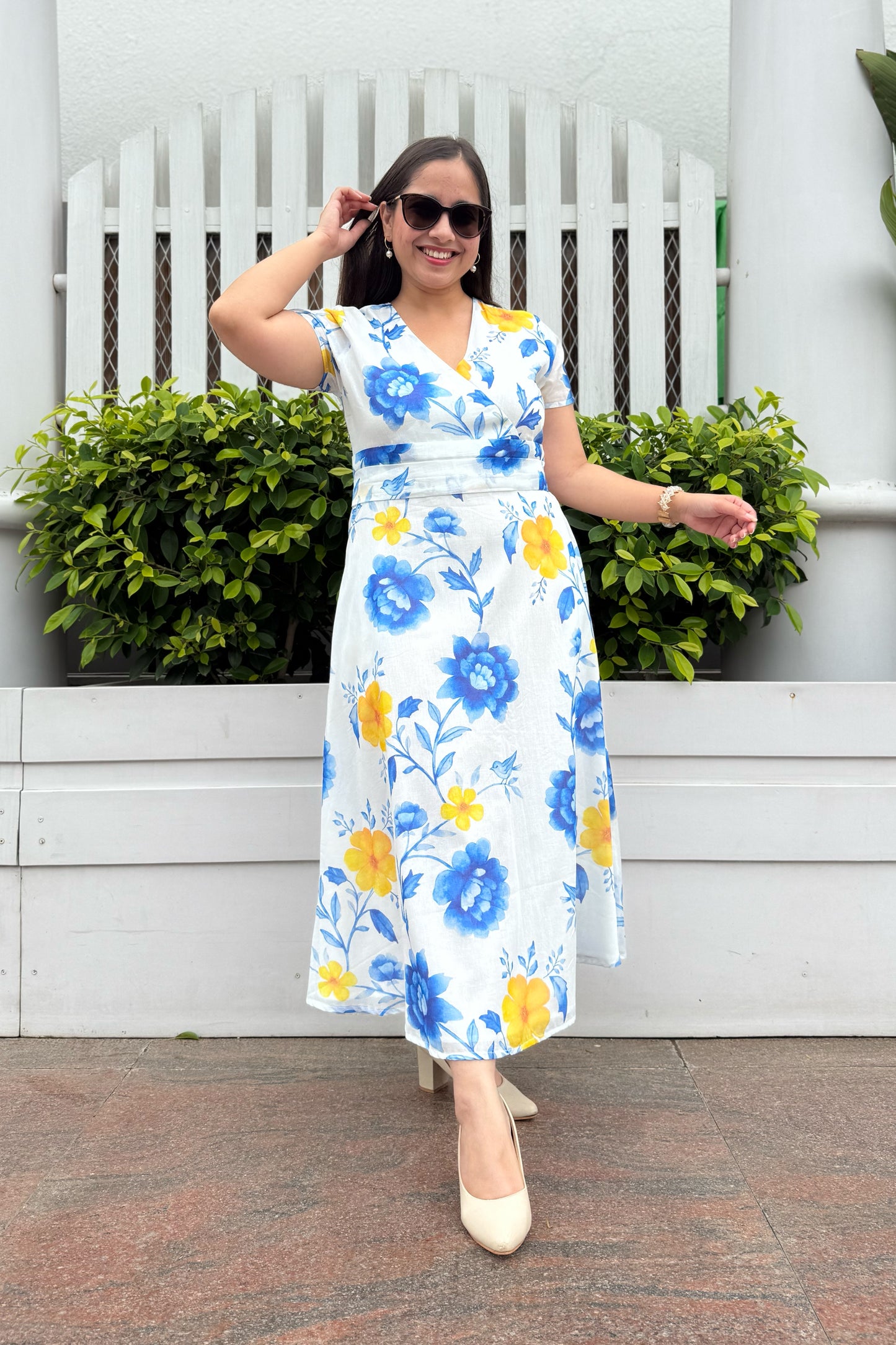 Blue Reverie Midi Dress