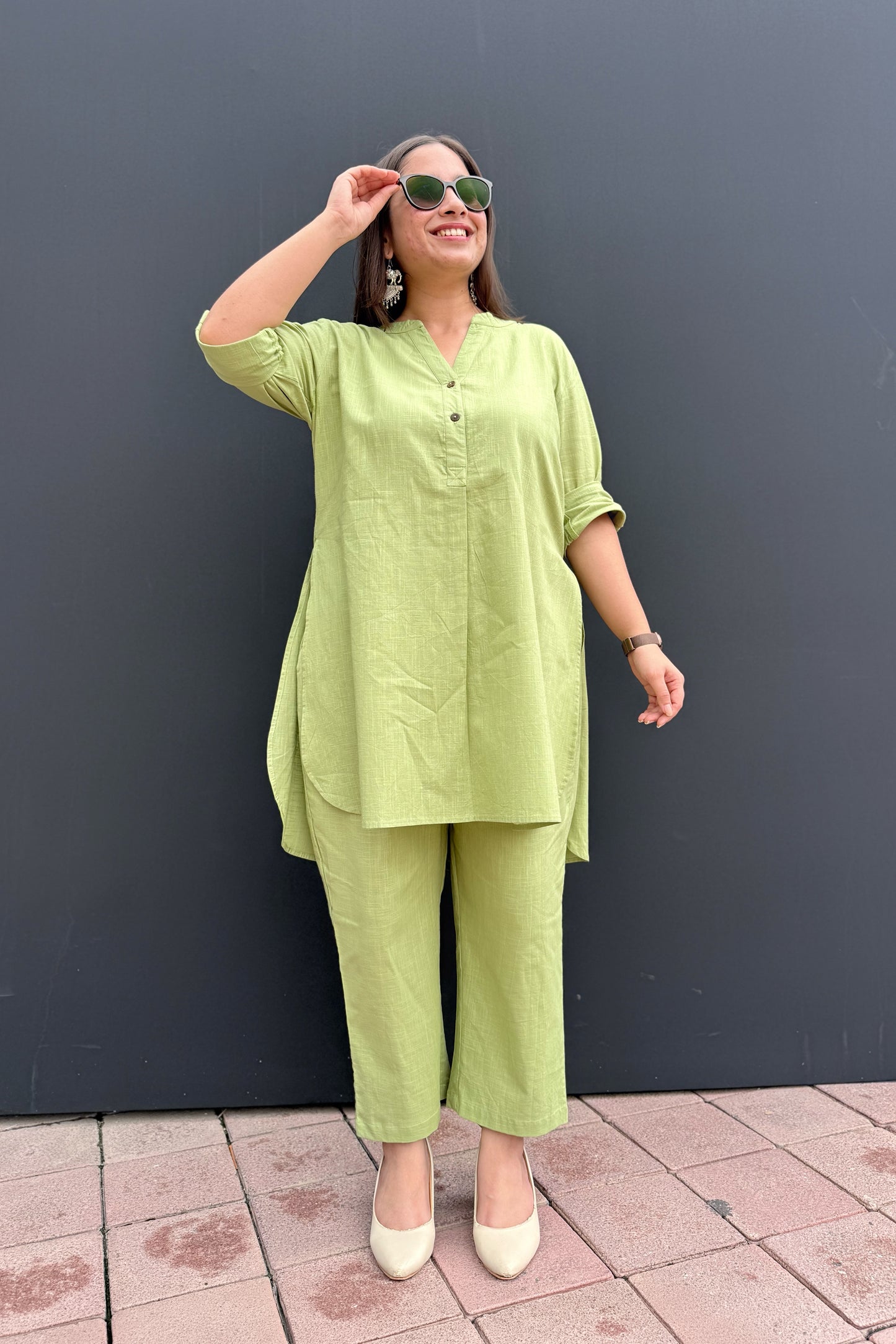 Pista Green Kurta Co-ord Set