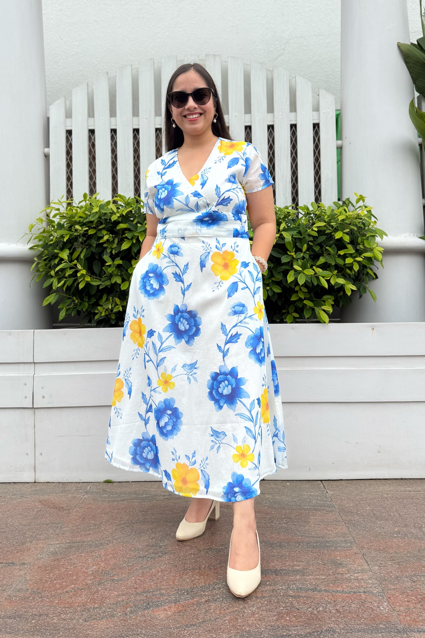 Blue Reverie Midi Dress