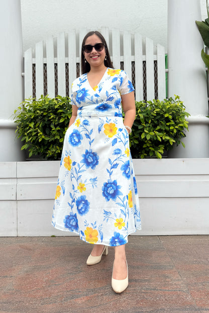 Blue Reverie Midi Dress